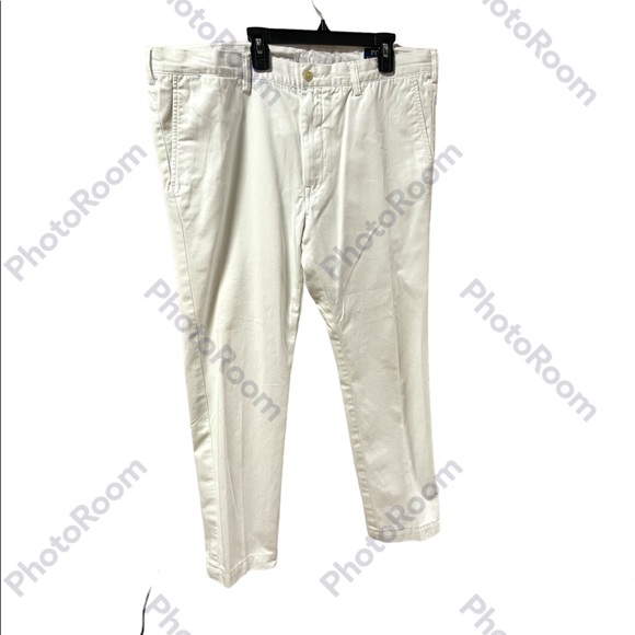 White Polo By Ralph Lauren Slim Fit Pants - Picture 1 of 13